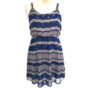 Lush Dress, gold/blue, size Medium